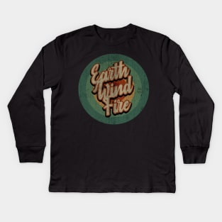Circle Retro Vintage Earth Wind Fire Kids Long Sleeve T-Shirt